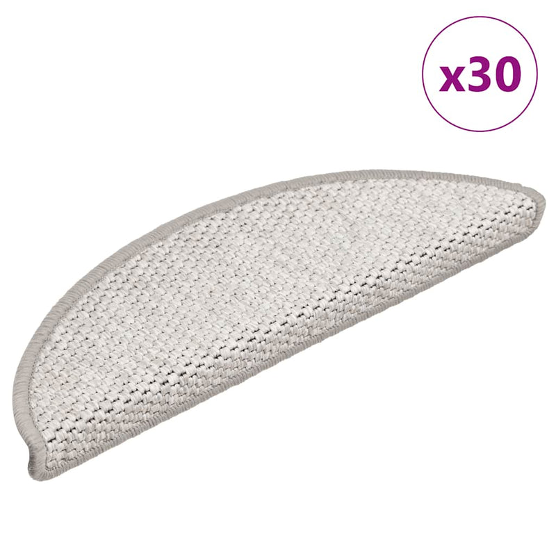 ギャラリービューアに画像をロードする, Vidaxl trapmatten zelfklevend sisal-look 30 st 56x17x3 cm platina
