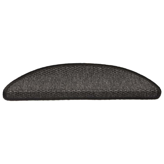 Vidaxl trapmatten zelfklevend sisal-look 30 st 56x17x3 cm antraciet