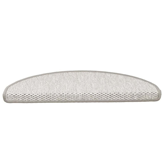 Vidaxl trapmatten zelfklevend sisal-look 30 st 65x21x4 cm platina