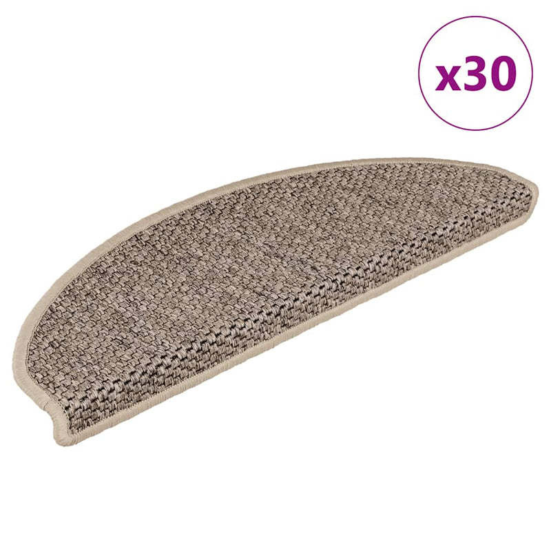 ギャラリービューアに画像をロードする, Vidaxl trapmatten zelfklevend sisal-look 30 st 65x21x4 cm donkerbeige
