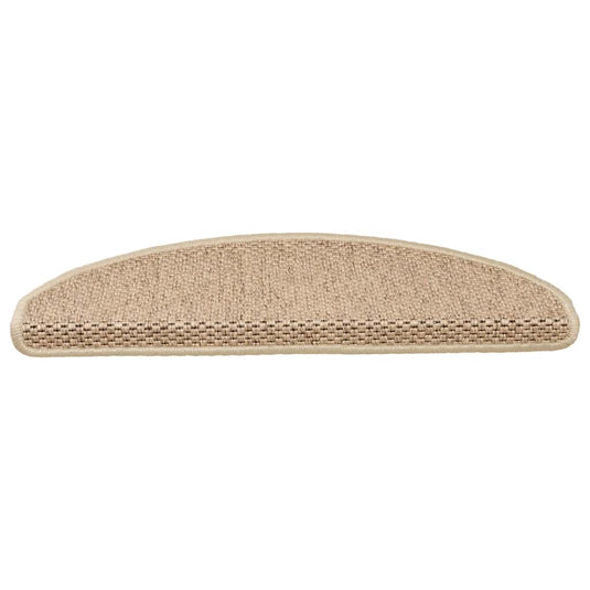 Vidaxl trapmatten zelfklevend sisal-look 30 st 65x21x4 cm zand