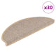 Vidaxl trapmatten sisal-look zelfklevend 30 st 65x21x4 cm lichtbeige