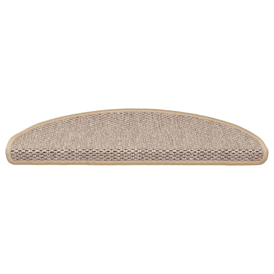 Vidaxl trapmatten sisal-look zelfklevend 30 st 65x21x4 cm lichtbeige