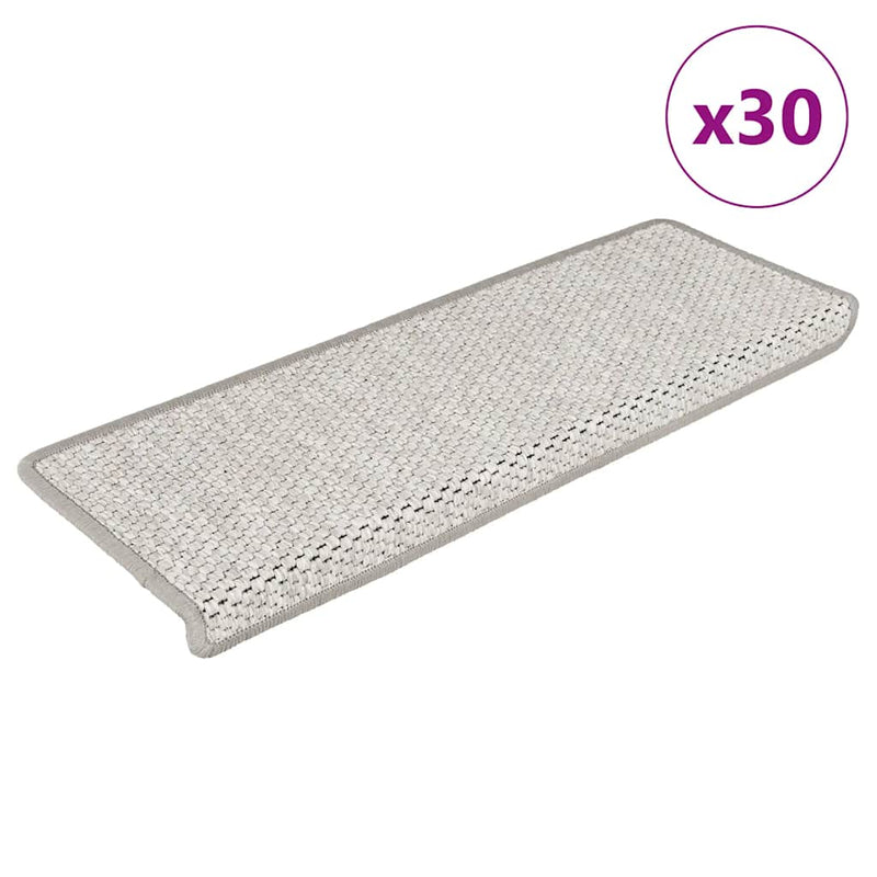 ギャラリービューアに画像をロードする, Vidaxl trapmatten zelfklevend sisal-look 30 st 65x21x4 cm platina
