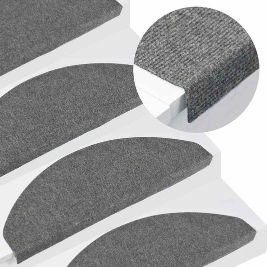 Vidaxl trapmatten zelfklevend 20 st 65x22,5x3,5 cm grijs