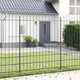Vidaxl tuinhek 2 pcs grijs 170 x 225 cm gepoedercoat staal