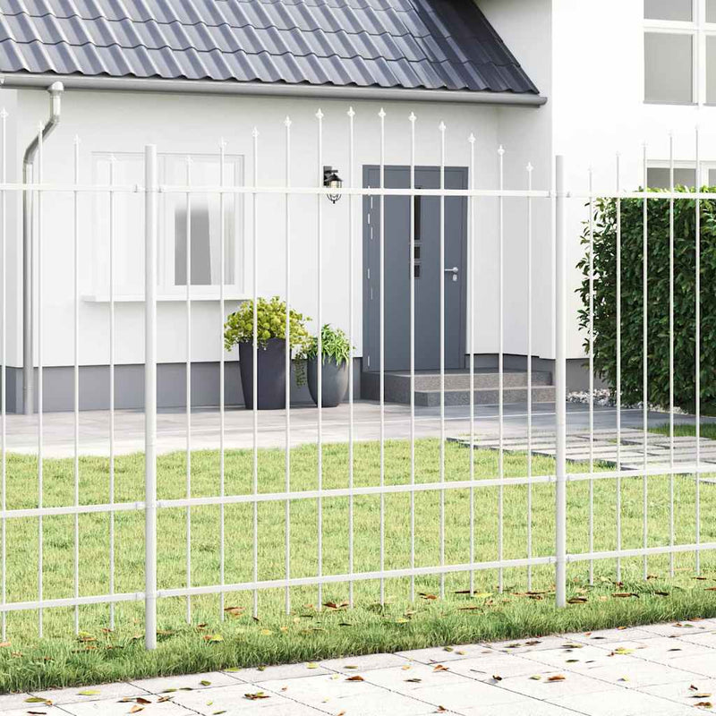 ギャラリービューアに画像をロードする, Vidaxl tuinhek 2 pcs wit 170 x 215 cm gepoedercoat staal
