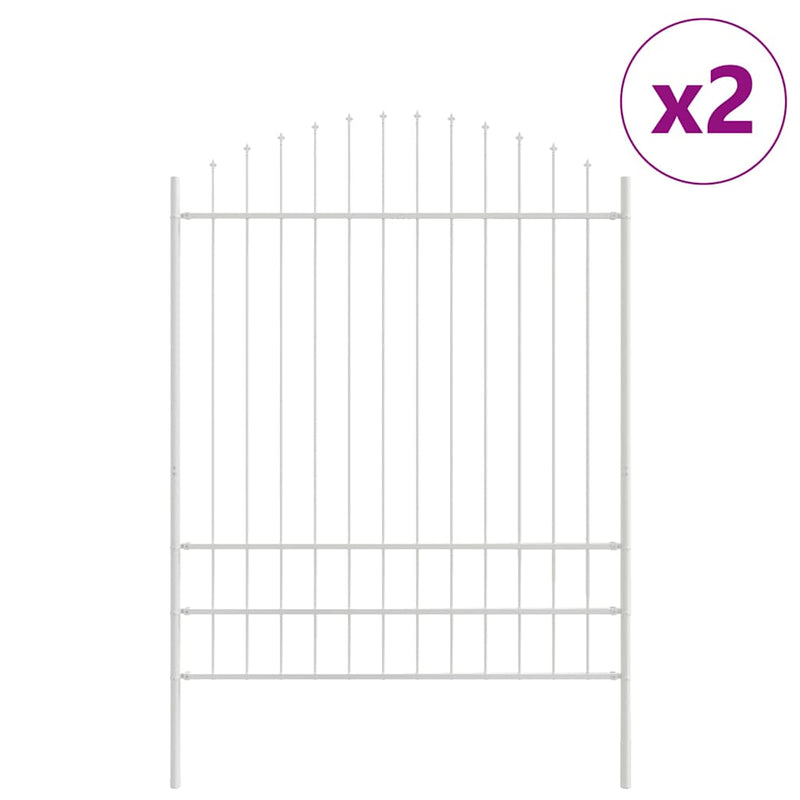 ギャラリービューアに画像をロードする, Vidaxl tuinhek 2 pcs wit 170 x 225 cm gepoedercoat staal
