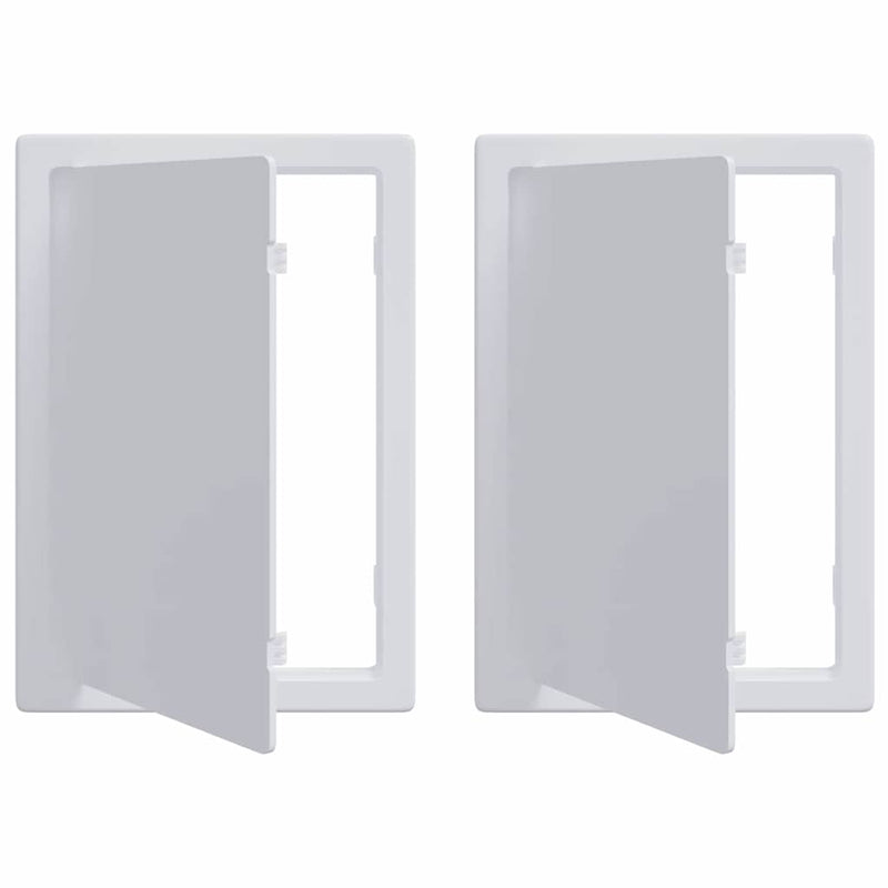 ギャラリービューアに画像をロードする, Vidaxl toegangs-panelen 2 pcs wit 15 x 23 cm abs kunststof
