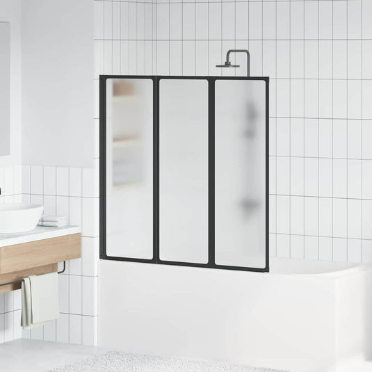 Vidaxl douchescherm zwart 120 x 2 x 117 cm aluminium