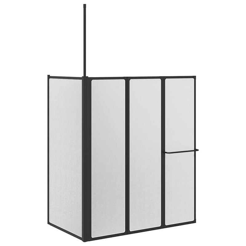 ギャラリービューアに画像をロードする, Vidaxl douchescherm wit 120 x 70 x 137 cm aluminium
