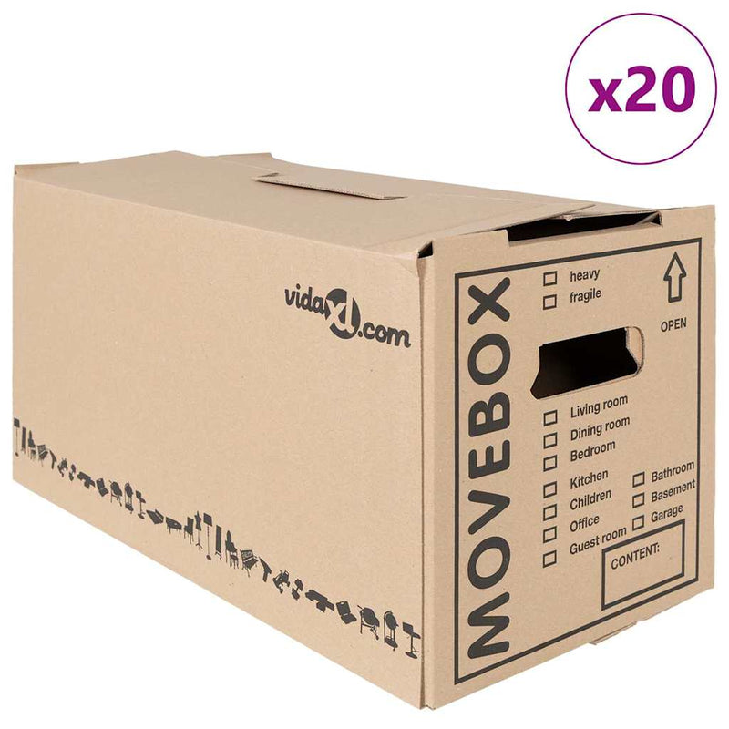 Chargez l'image dans la visionneuse de la galerie, Vidaxl verhuisdoos 20 pcs naturel 59 x 31,5 x 31,5 cm karton
