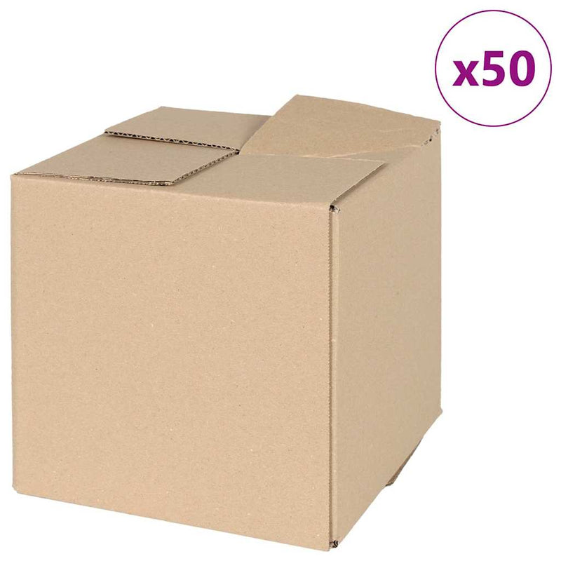 Afbeelding laden in galerijviewer, Vidaxl vouwdoos met opslag 50 pcs naturel 20 x 20 x 20 cm karton
