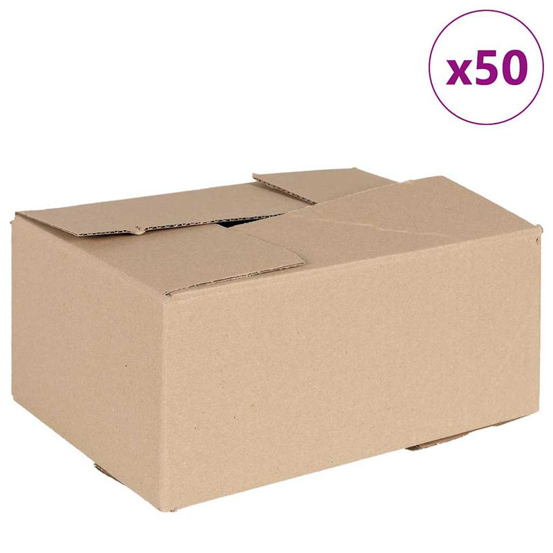 Afbeelding laden in galerijviewer, Vidaxl vouwdoos met opslag 50 pcs naturel 30 x 21,5 x 14 cm karton
