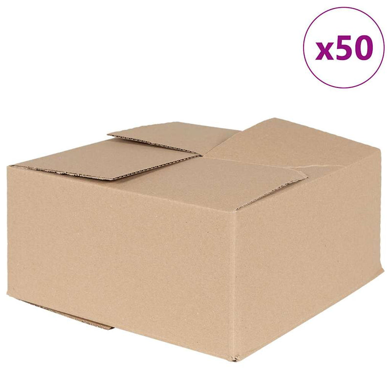 Afbeelding laden in galerijviewer, Vidaxl vouwdoos met opslag 50 pcs naturel 30 x 30 x 15 cm karton

