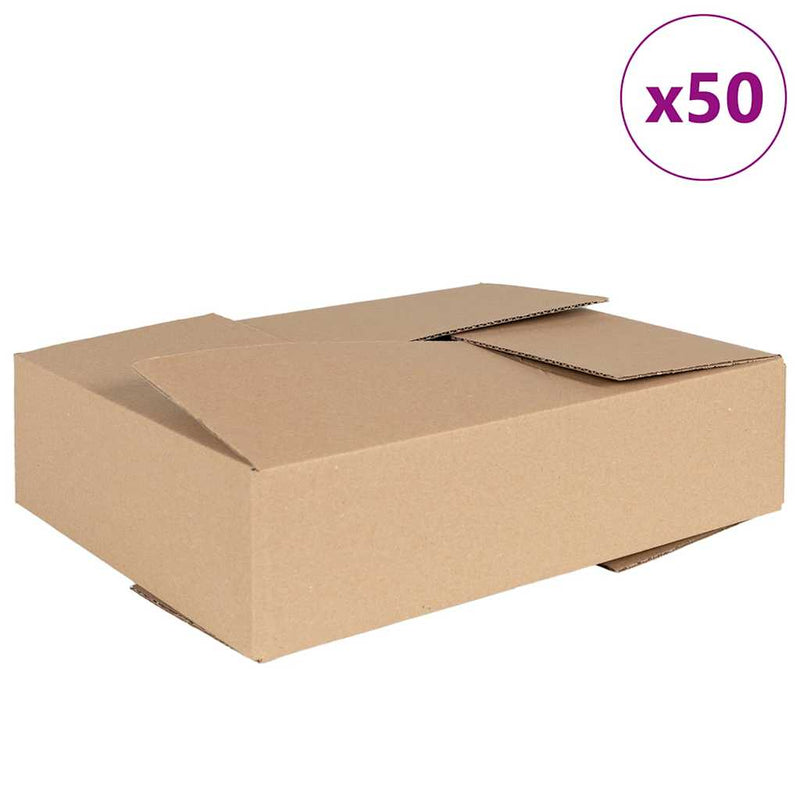 Afbeelding laden in galerijviewer, Vidaxl vouwdoos met opslag 50 pcs naturel 40 x 30 x 10 cm karton
