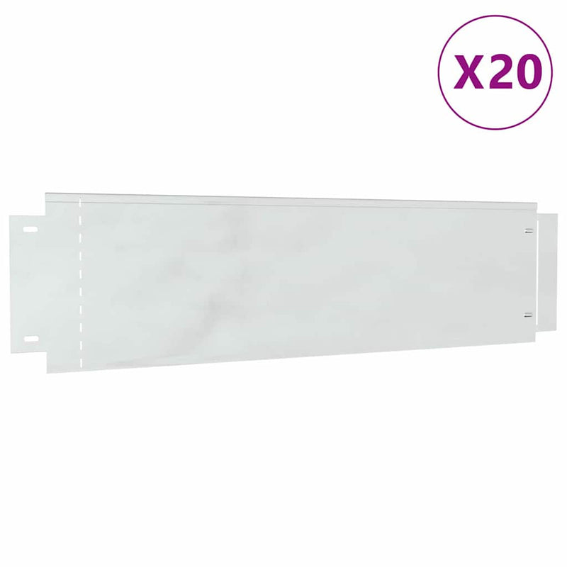 Afbeelding laden in galerijviewer, Vidaxl gazonranden 20 pcs zilver 100 x 25 x 0,07 cm
