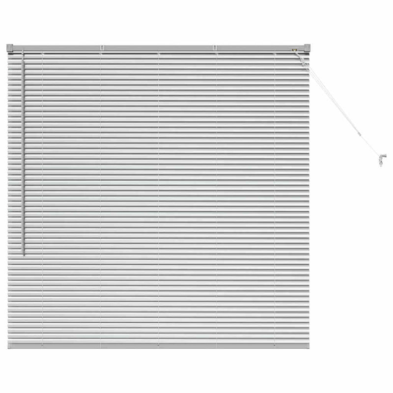 Afbeelding laden in galerijviewer, Vidaxl venetiaanse jaloezieën zilver 130 x 130 cm aluminium
