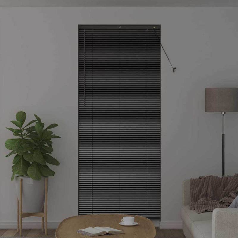 ギャラリービューアに画像をロードする, Vidaxl venetiaanse jaloezieën zwart 220 x 95 cm aluminium
