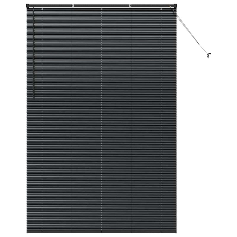 ギャラリービューアに画像をロードする, Vidaxl venetiaanse jaloezieën zwart 220 x 140 cm aluminium
