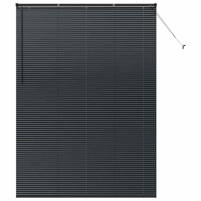 Afbeelding laden in galerijviewer, Vidaxl venetiaanse jaloezieën zwart 220 x 155 cm aluminium

