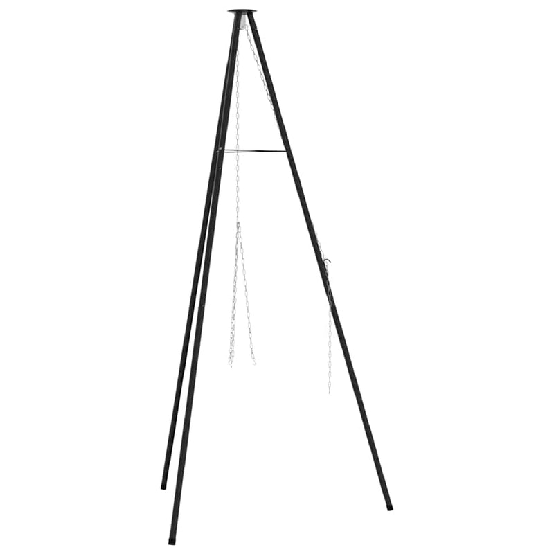 ギャラリービューアに画像をロードする, Vidaxl kampvuur tripod zwart 92 x 92 x 191,5 cm staal
