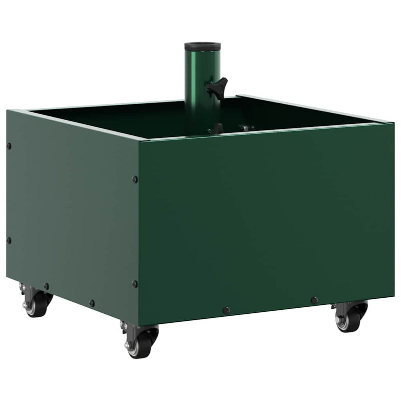 Afbeelding laden in galerijviewer, Vidaxl parasolvoet groen 45 x 45 x 45 cm staal
