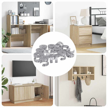 Vidaxl cam lock moeren 8372 pcs zilver staal