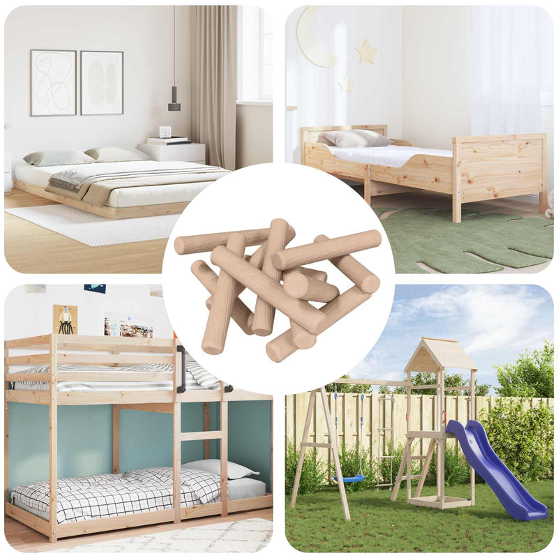 Chargez l'image dans la visionneuse de la galerie, Vidaxl houten dowels 12 pcs bruin ø6 x 40 mm massief hout
