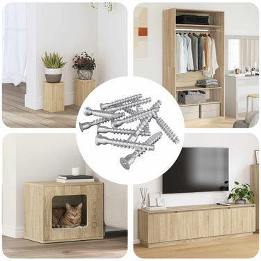 Vidaxl bevestigingsschroeven 2500 pcs zilver metaal