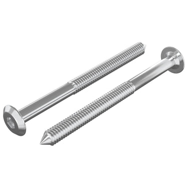 Vidaxl meubelschroeven 2 pcs zilver m6 x 85 mm staal