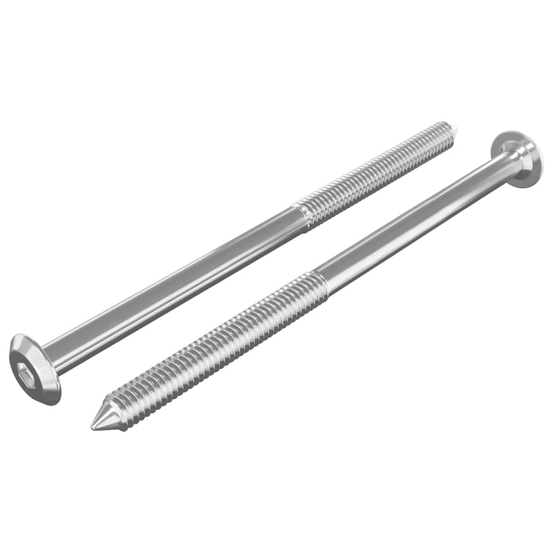 ギャラリービューアに画像をロードする, Vidaxl meubelschroeven 2 pcs zilver m6 x 100 mm staal

