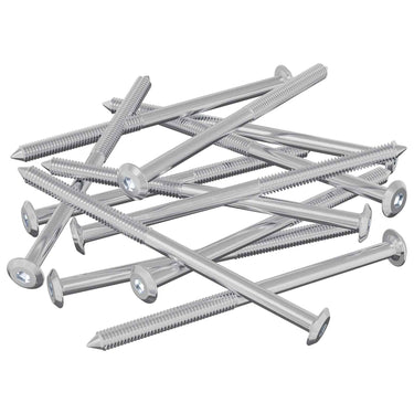 Vidaxl meubelschroeven 12 pcs zilver m6 x 100 mm staal