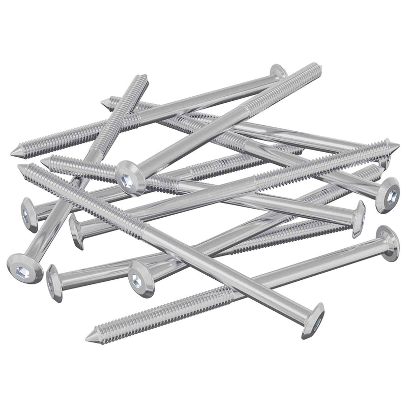 Afbeelding laden in galerijviewer, Vidaxl meubelschroeven 12 pcs zilver m6 x 100 mm staal

