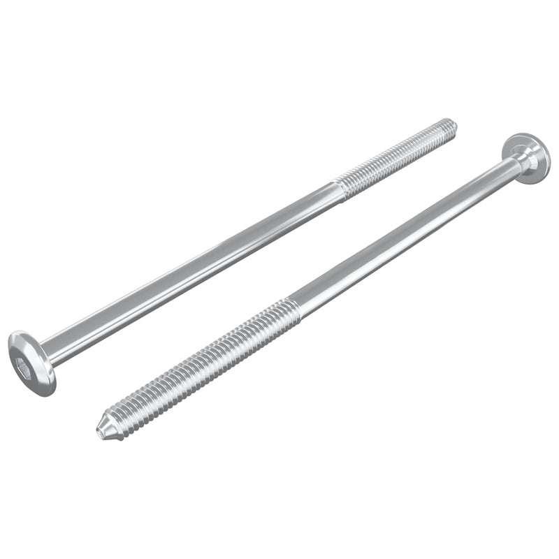 Afbeelding laden in galerijviewer, Vidaxl meubelschroeven 2 pcs zilver m6 x 120 mm staal
