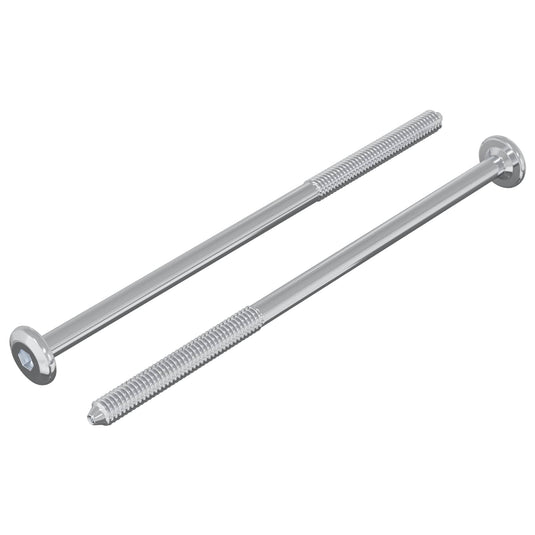 Vidaxl bout 2 pcs zilver m6 x 120 mm staal