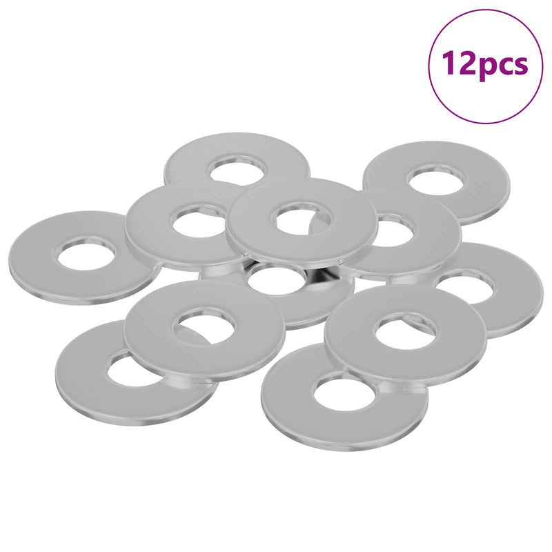 Chargez l'image dans la visionneuse de la galerie, Vidaxl washers 12 pcs zilver 12 x 12 x 1,2 cm ijzer

