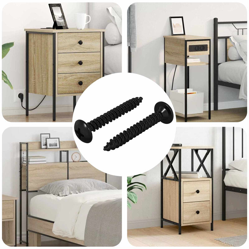 Chargez l'image dans la visionneuse de la galerie, Vidaxl tapnagel 2 pcs zwart m4 x 28 mm staal
