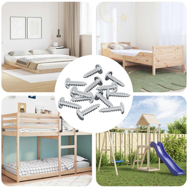 Vidaxl bout 13636 pcs zilver m4 x 16 mm staal