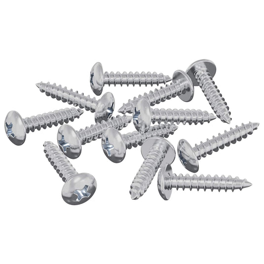 Vidaxl houten schroeven 12 pcs zilver m3,5 x 20 mm staal