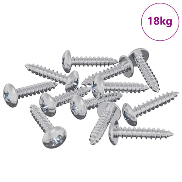 Vidaxl houten schroeven 10976 pcs zilver staal