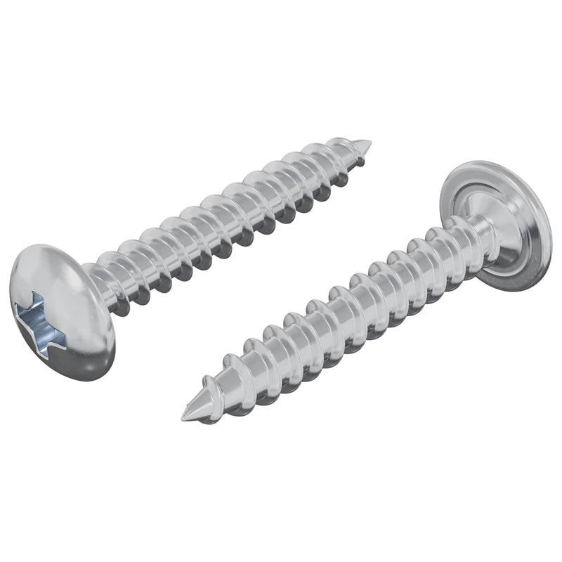 Chargez l'image dans la visionneuse de la galerie, Vidaxl houten schroeven 2 pcs zilver m4 x 25 mm staal
