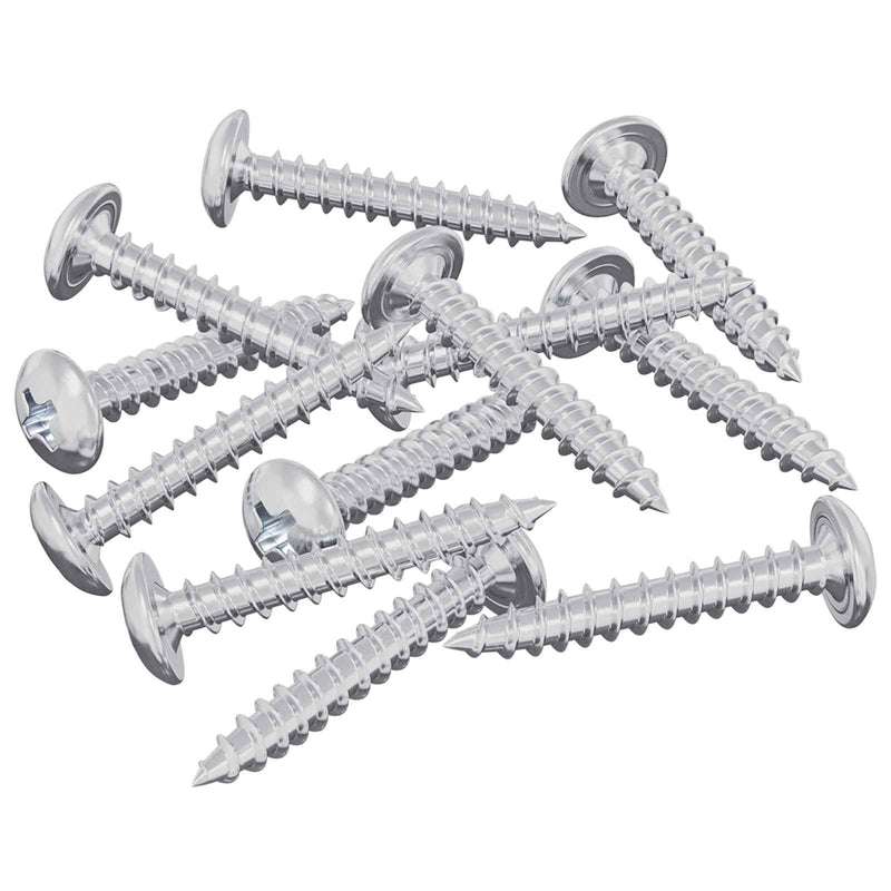 Afbeelding laden in galerijviewer, Vidaxl houten schroeven 12 pcs zilver m4 x 25 mm staal
