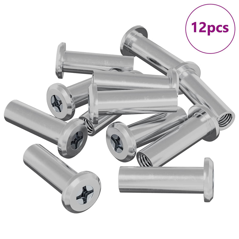 ギャラリービューアに画像をロードする, Vidaxl slotmoer 12 pcs zilver m6 x 15 mm staal
