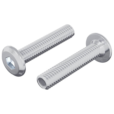 Vidaxl slotschroef effen 2 pcs zilver m6 x 30 mm staal