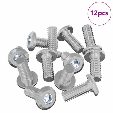 Vidaxl vergrendelingsschroef 12 pcs zilver m6 x 15 mm staal