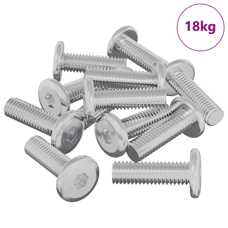 ギャラリービューアに画像をロードする, Vidaxl bout 1593 pcs zilver 8 x 25 mm staal
