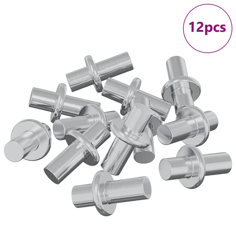ギャラリービューアに画像をロードする, Vidaxl plankhaak 12 pcs zilver 8,6 x 8,6 x 14,6 mm staal
