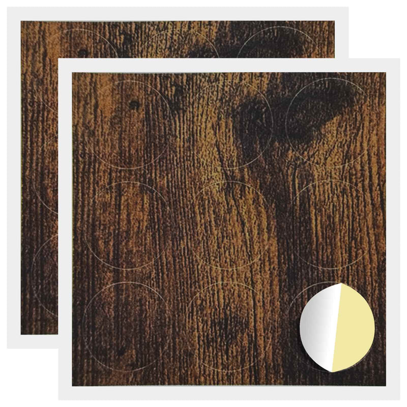 Afbeelding laden in galerijviewer, Vidaxl zelfklevende schroefhoes 2 pcs gerookt eiken ø 20 x 0,5 mm
