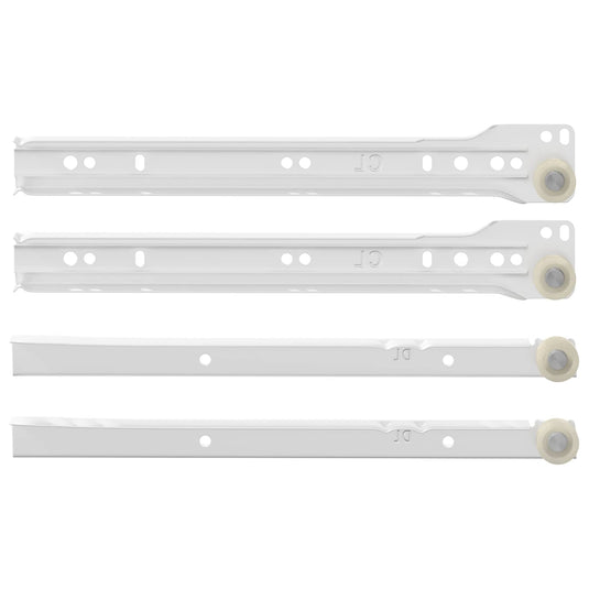 Vidaxl ladegeleider 12 pcs wit 250 mm staal